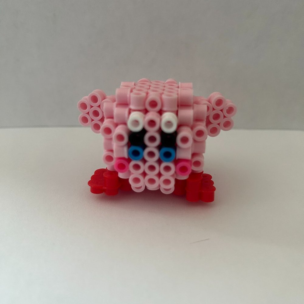 3D Perler Bead Figurine of Kirby